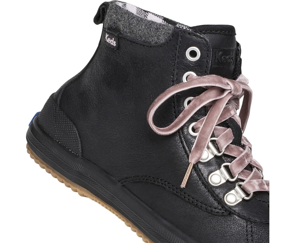 Botas Keds Mujer Negros - Scout Water-Resistant Cuero W/ Thinsulate™ - 0432-QMNRO